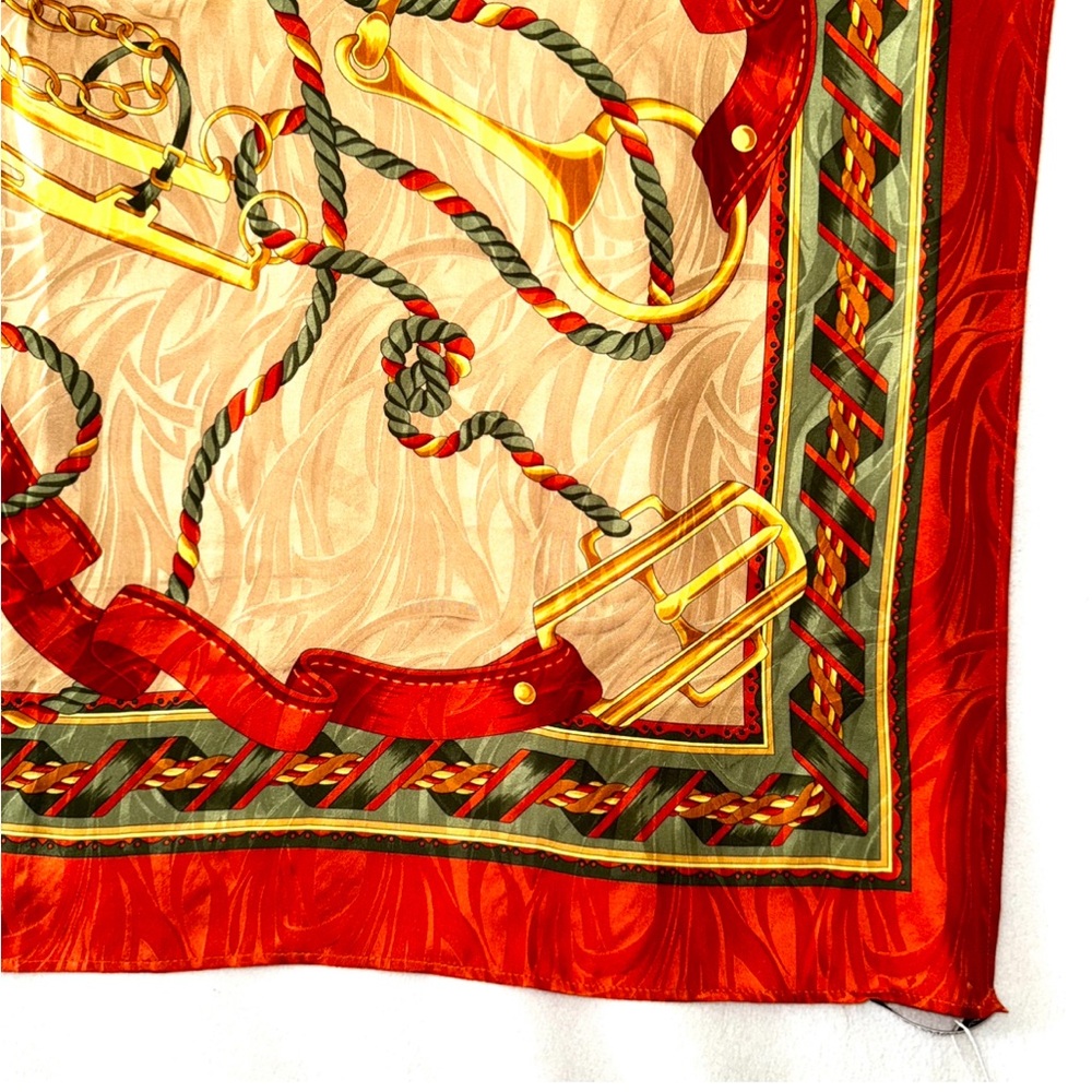 NEW! DOLCE & GABBANA Large Square Equestrian Scarf GORGEOUS - Picture 13 of 13